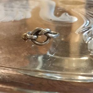 Genuine Tiffany Knot ring - silver with gold accent